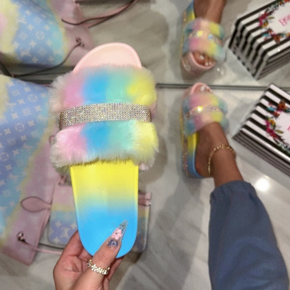 Just In 💓FUR SLIDES - MULTI - Picture 4 of 5